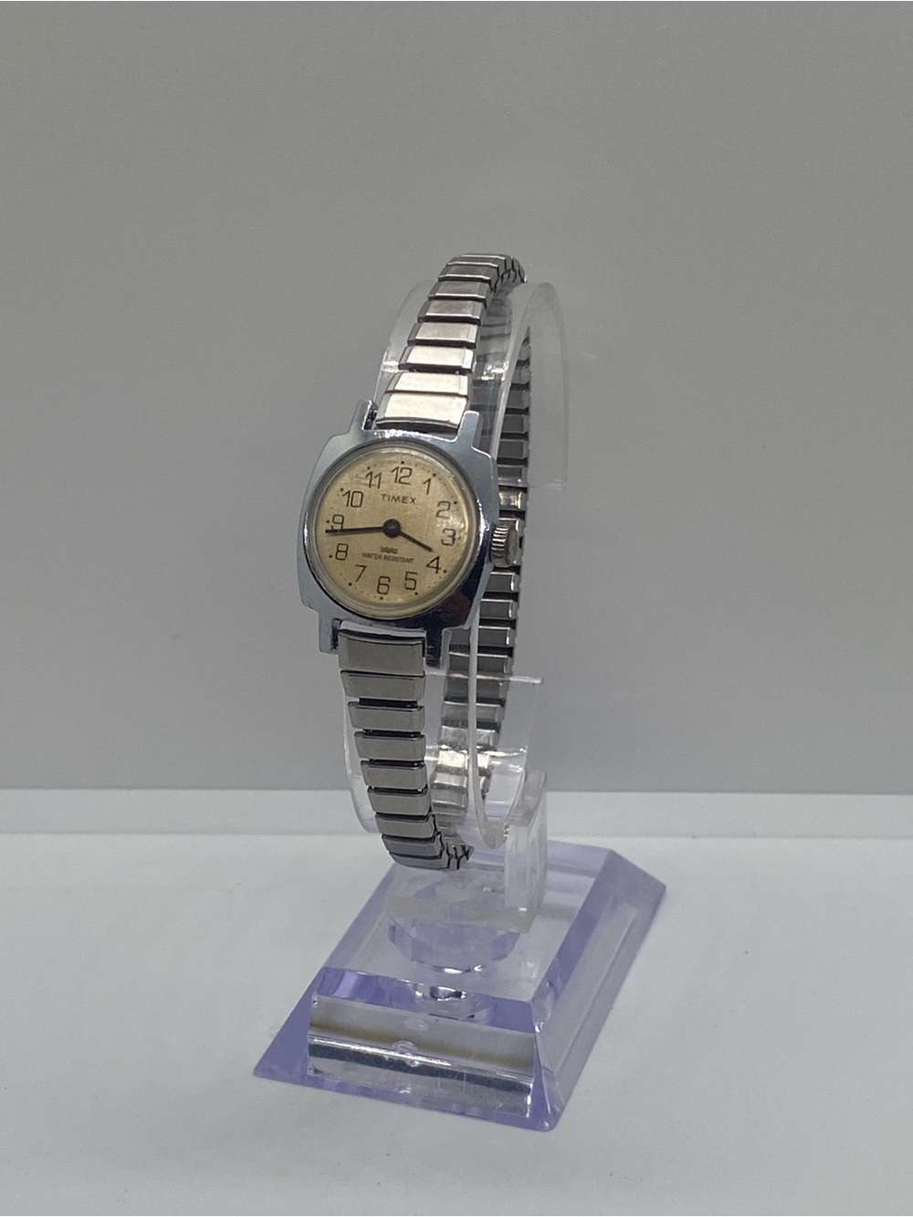 Timex Silver Women's Expansion Bracelet Watch with Cream Dial